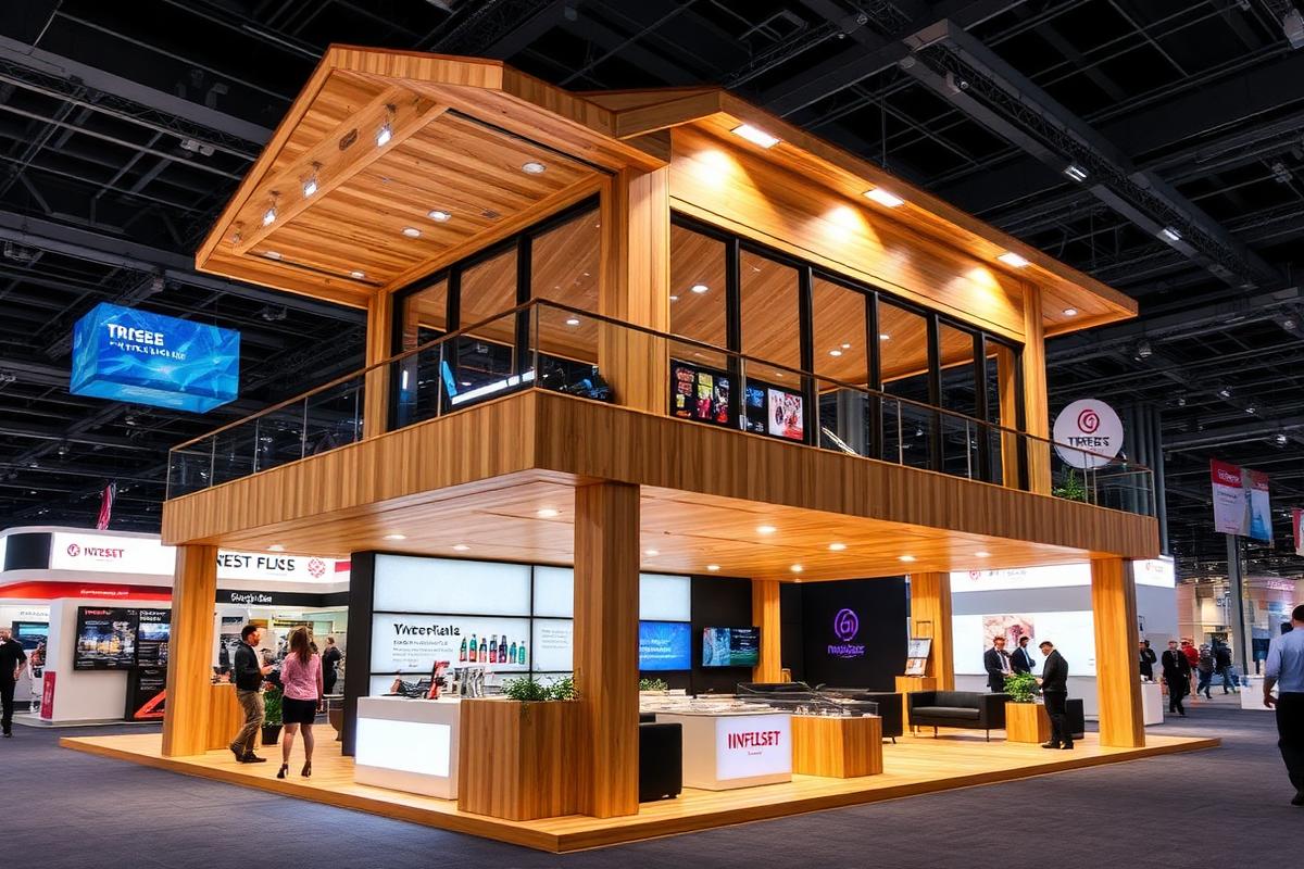 Custom exhibition pavilion fabricated and installed by EQUIR Visual Solutions